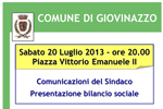 20/07: Comunicazioni Istituzionali del Sindaco: 7° incontro